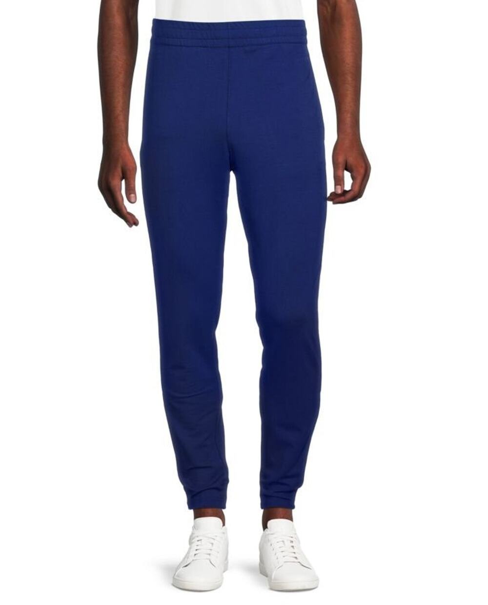 $675 NWT Z Zegna Solid Blue 100% Soft Cotton Logo Joggers Sweatpants Size M